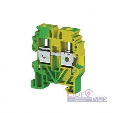 Клеммник винтовой мини 2,5 мм.кв., (земля); MVK 2,5T