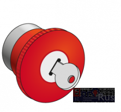 Кнопка грибовидная возврат поворотом, 1NC, красный, ?40 мм, ключ Ronis 455 MTB2-BSZ1214