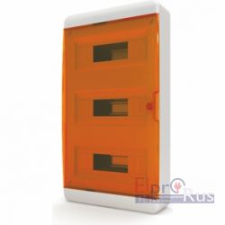 BNO 40-36-1 - Щит навесной 36 модулей, прозрачная оранжевая дверца, IP41