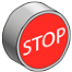 Кнопка плоская с маркировкой, красная, знак "О", 1NC MTB2-BAZ12432 