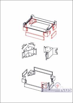 Цоколь корпуса "КЛЁН" черный  100х600х800 RAL9005 ИСКРА